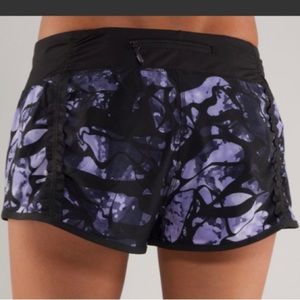 lululemon athletica Black and Purple Athletic Shorts